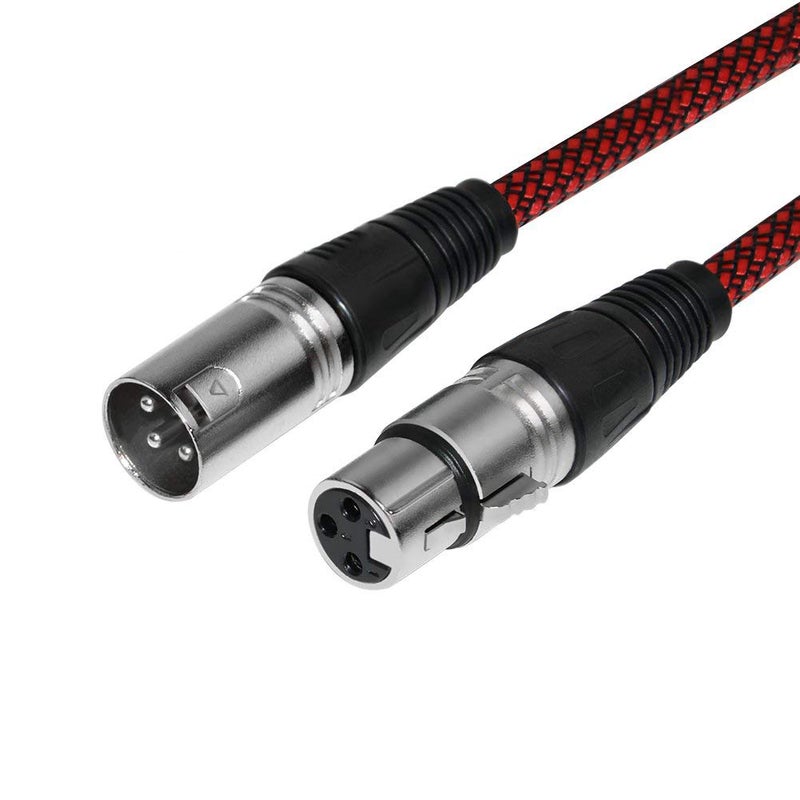 Furui 50ft XLR Cable - Male to Female, Nylon Braided Balanced Mic DMX Cable with Oxygen-Free Copper Conductors - Image 1